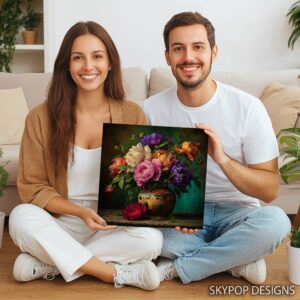 Vibrant Peony Bouquet Art