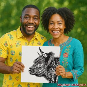 Highland Cow Art