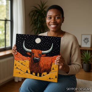 Highland Cow Art