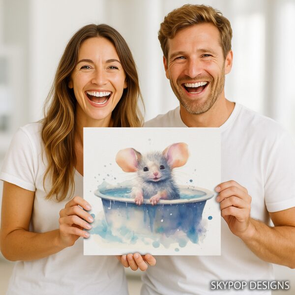 Mouse Bath Time Art