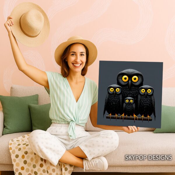 Owl Family Art