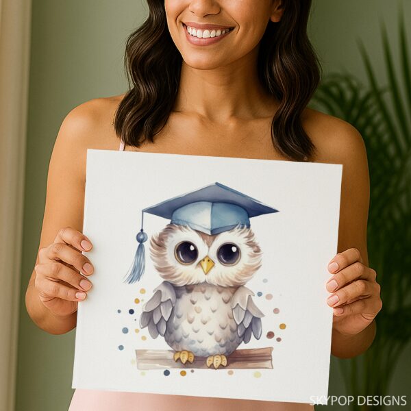 Owl Graduation Art