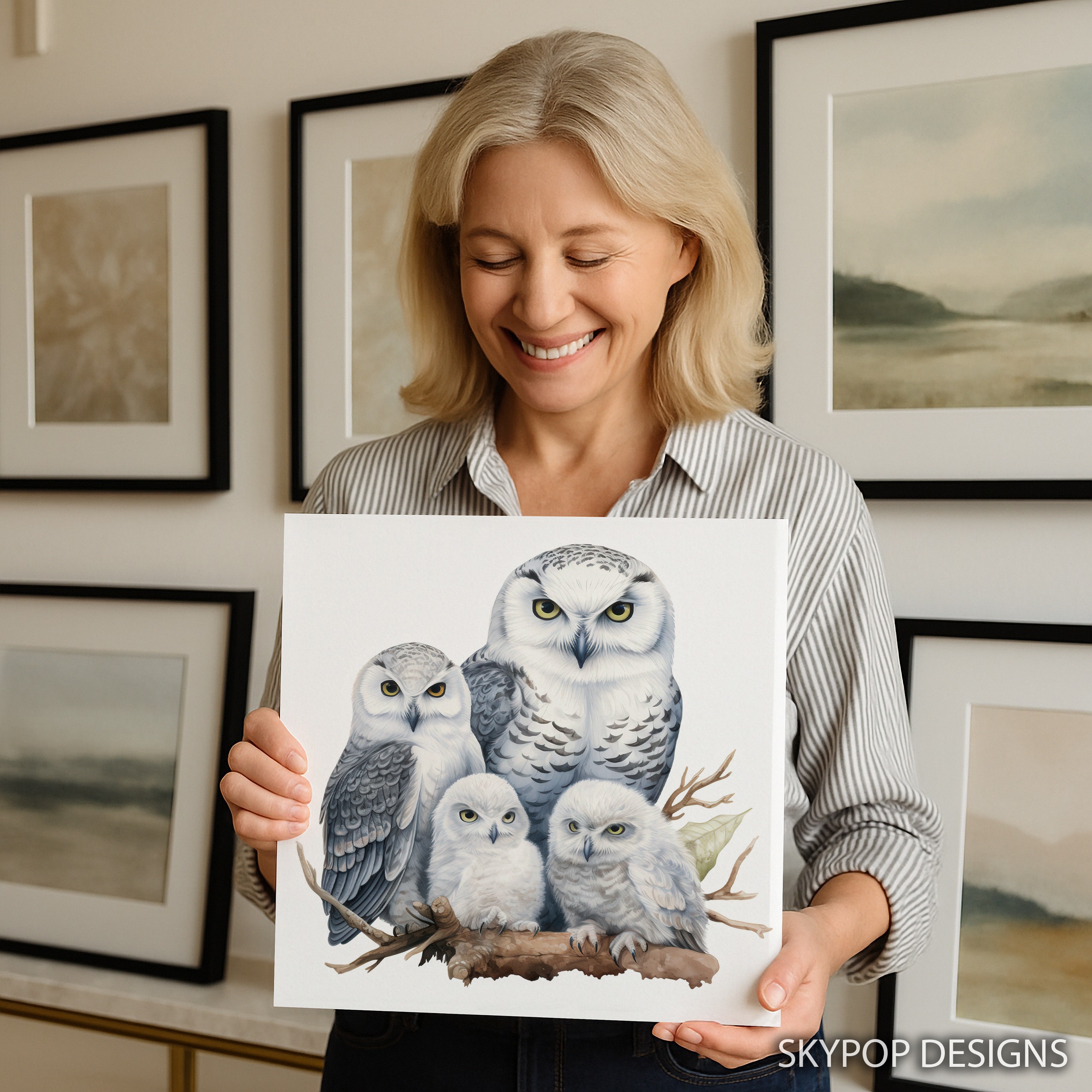 9.jpg Owl Family Art