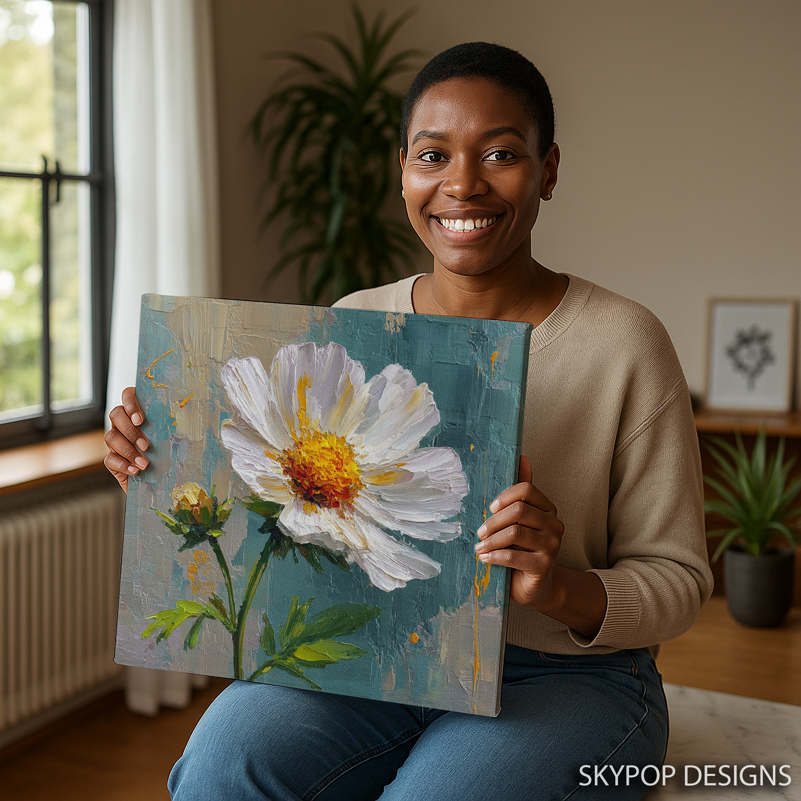 9.jpg White Daisy Bloom Art