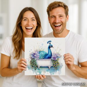 Peacock Bath Art