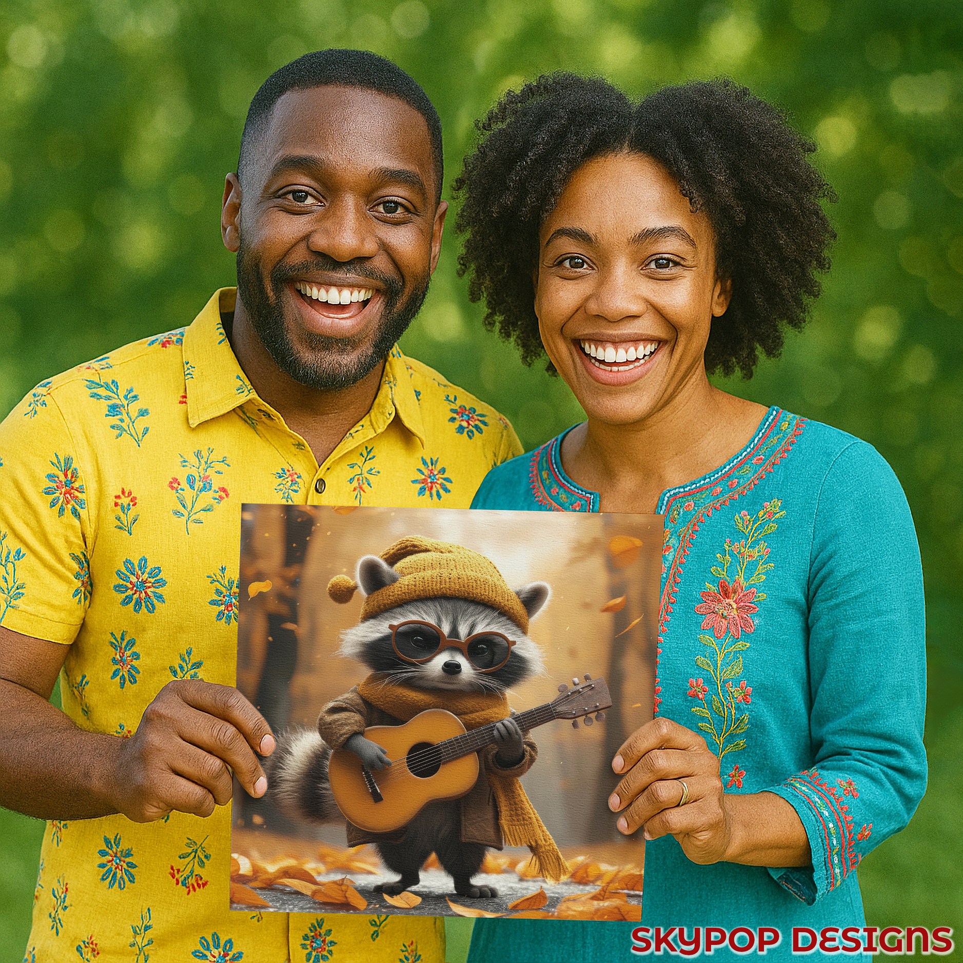 9.jpg Raccoon Guitar Art