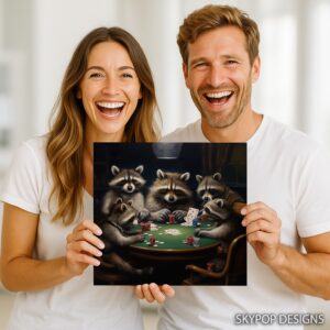 Raccoon Poker Art