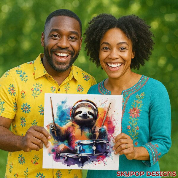 Sloth Drummer Art