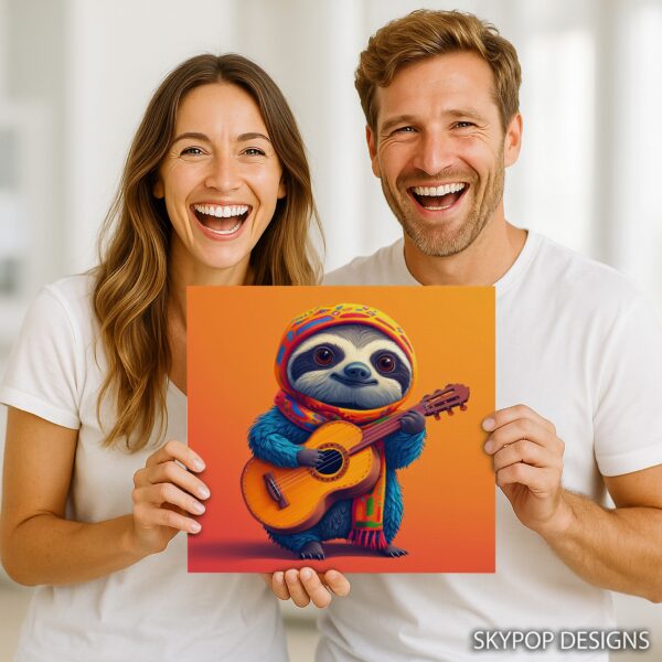 Sloth Jamming Out Art