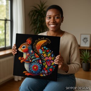 Squirrel Floral Art