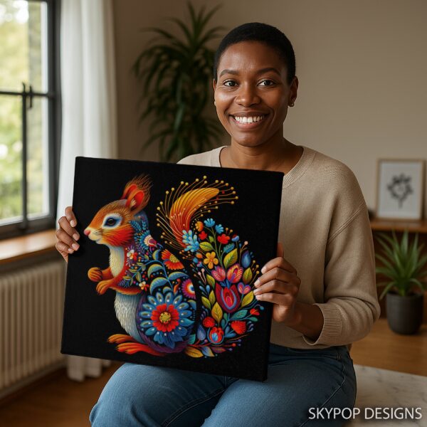 Squirrel Floral Art
