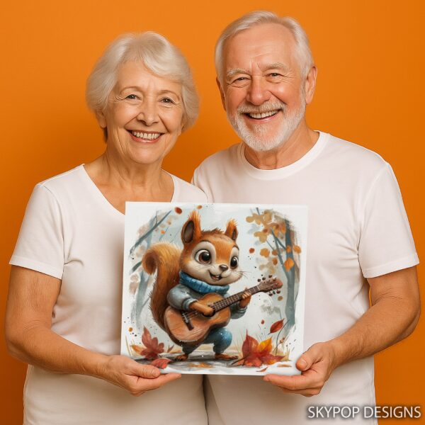 Squirrel Guitar Art