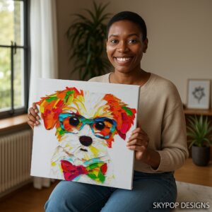 Shih Tzu With Glasses Art