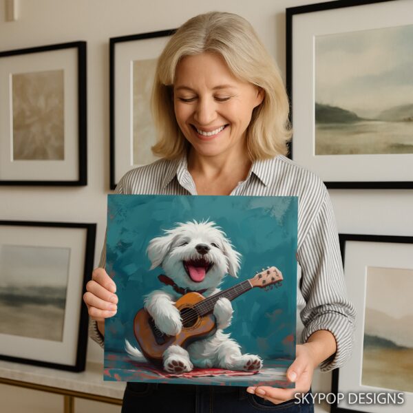Shih Tzu Dog Guitar Art