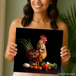 Rooster Vegetable Art
