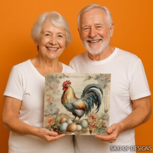 Rooster Eggs Art