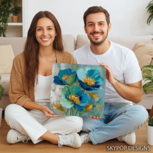 Blue Floral Breeze Art