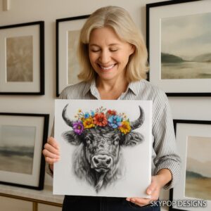 Highland Cow Art