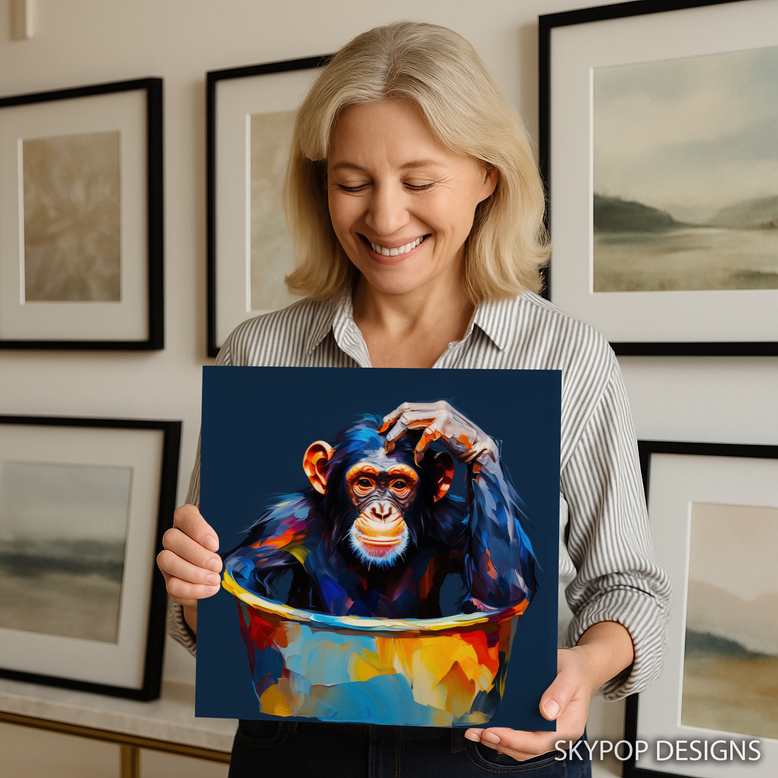 9.jpg Chimpanzee Art