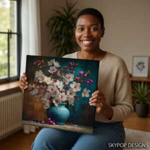Cherry Blossom Vase Art