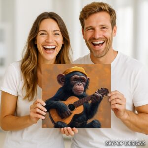 Chimpanzee Guitar Art