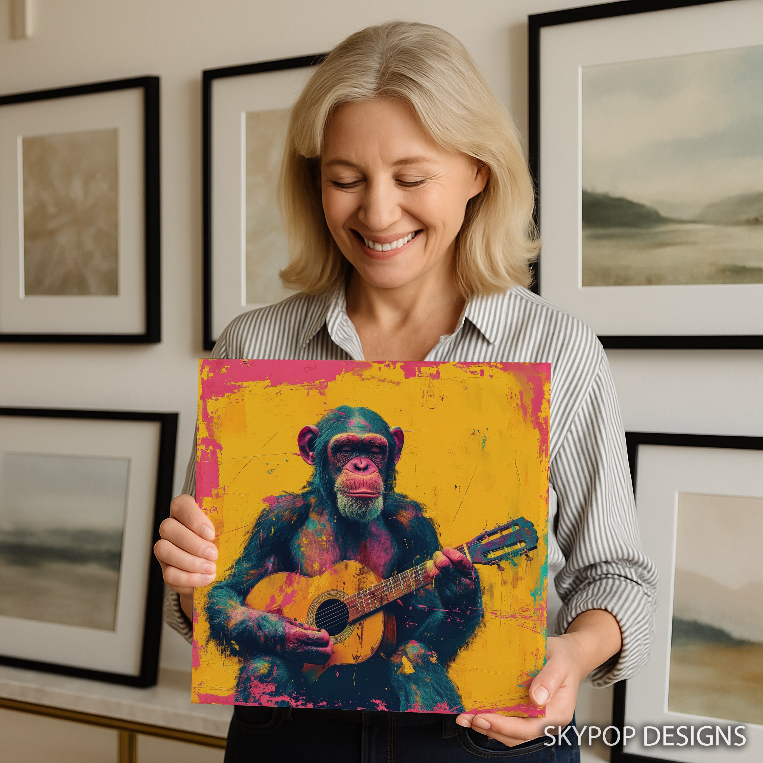 9.jpg Chimpanzee Jam Session Art