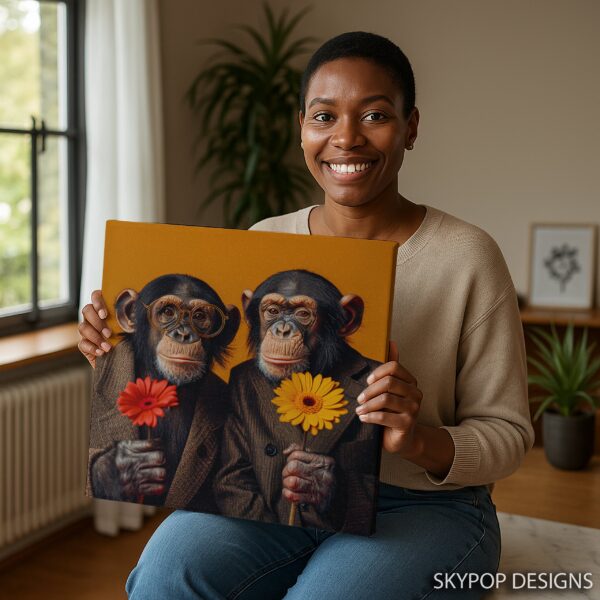 Chimpanzee Duo Art