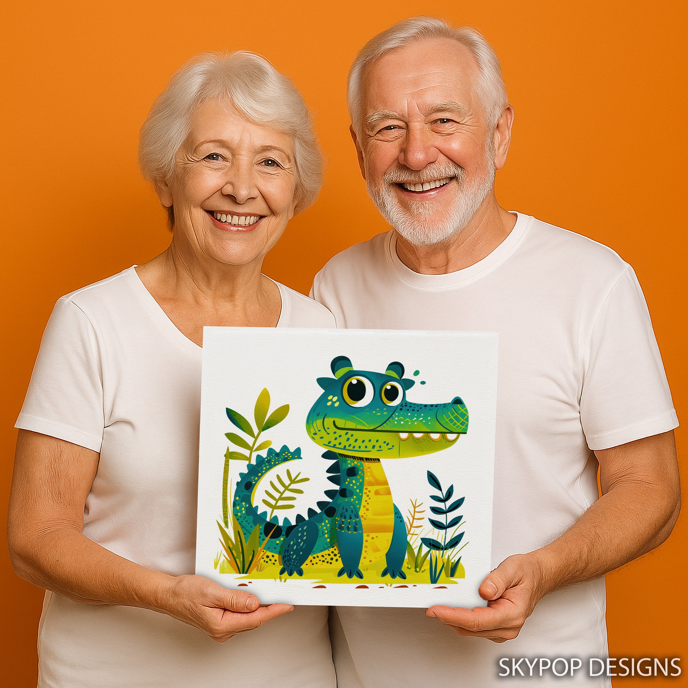 9.jpg Friendly Crocodile Art