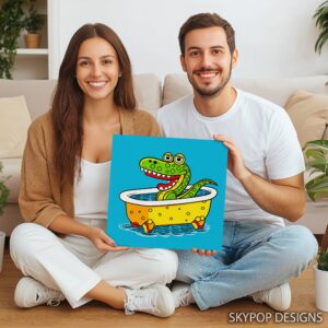 Crocodile Bath Art