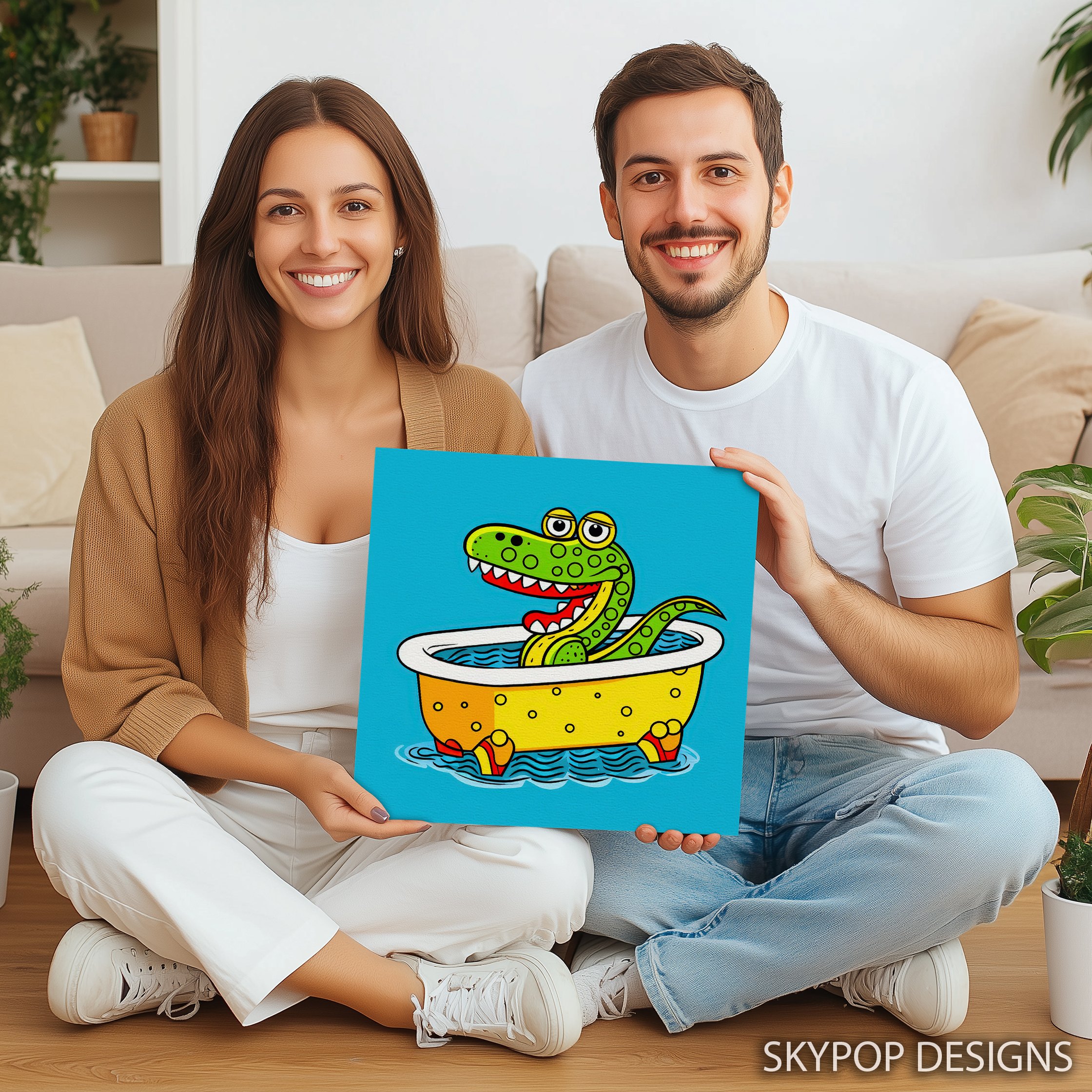 9.jpg Crocodile Bath Art
