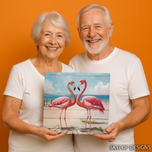 Flamingo Love Serenade Art