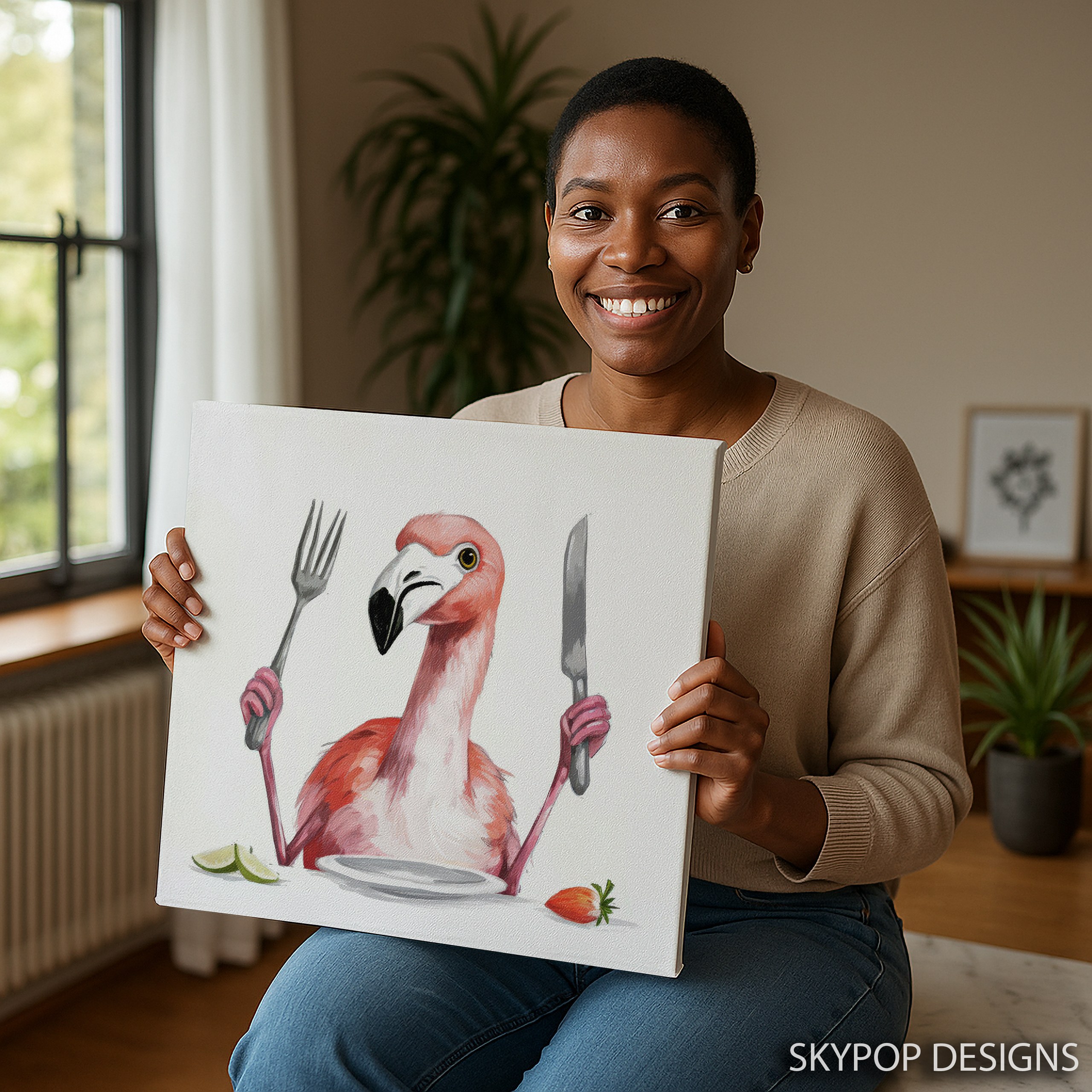 9.jpg Flamingo Dinner Party Art
