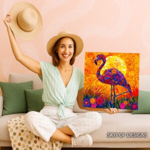 Flamingo Floral Art