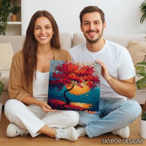 Vibrant Autumn Tree Art