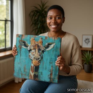 Giraffe Portrait Art