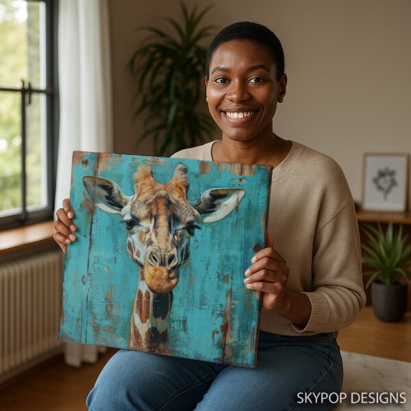 Giraffe Portrait Art