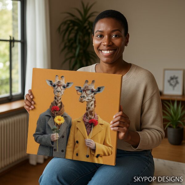 Giraffe Couple Art