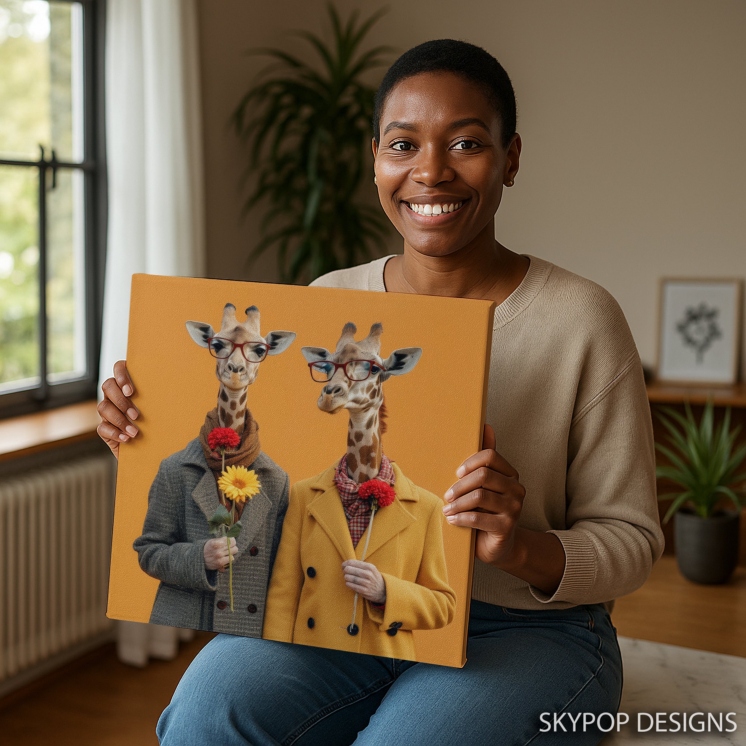 9.jpg Giraffe Couple Art