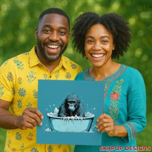 Gorilla Bath Time Art