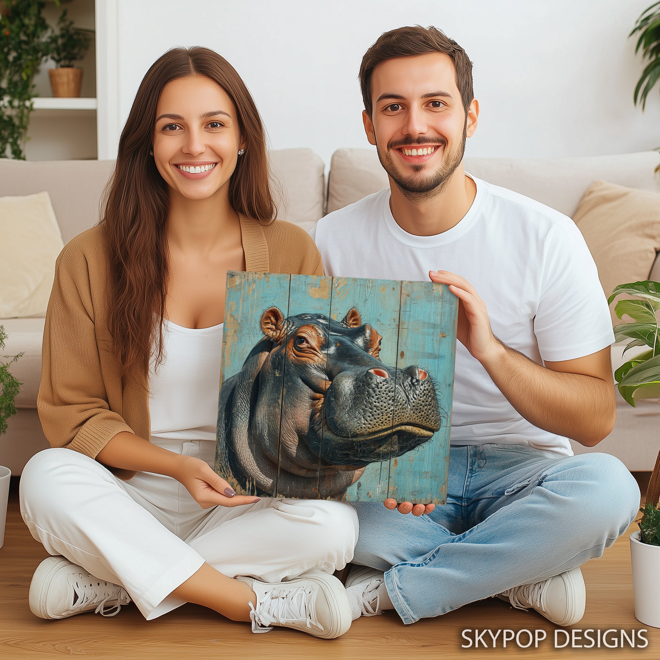 9.jpg Hippopotamus Art