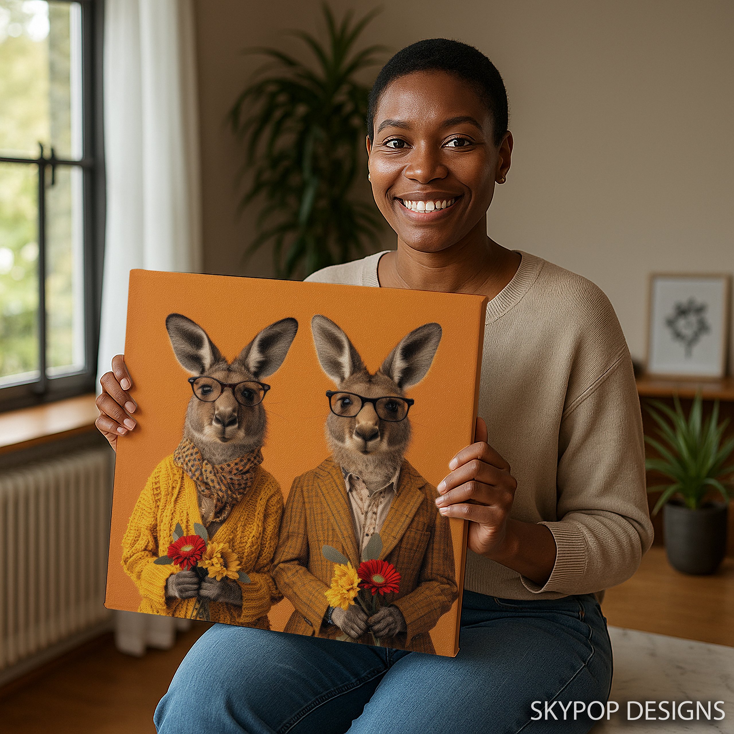 9.jpg Kangaroo Couple Art