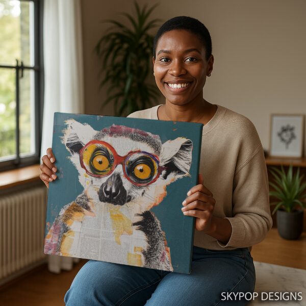 Lemur with Glasses Art