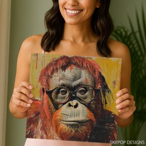 Orangutan Reading Art