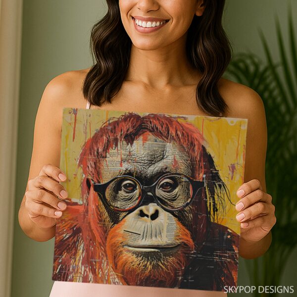 Orangutan Reading Art