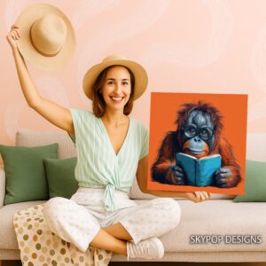 Orangutan Reading Art