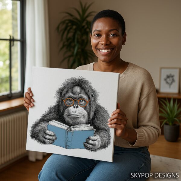 Orangutan Reading Art