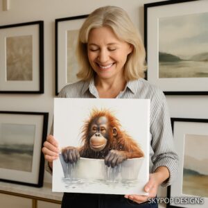Orangutan Bath Time Art