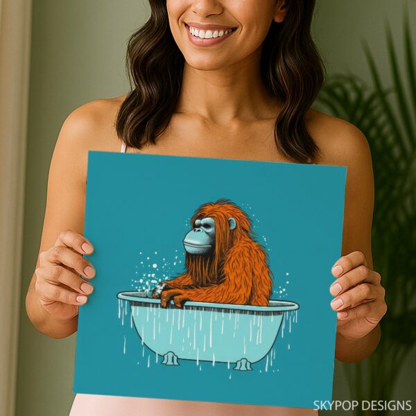 Orangutan Bathtime Art