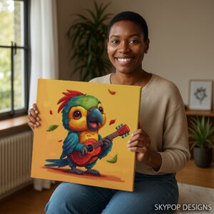 Parrot Guitarist Art