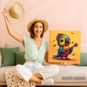 Parrot Guitarist Art